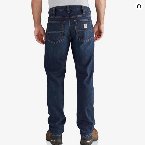 Carhartt Men's Rugged Flex Relaxed Straight Leg 5-Pocket Jean, 38W X 30L - Picture 6 of 8